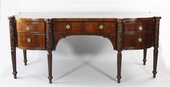 A George III mahogany sideboard, W.7ft 1in. H.3ft